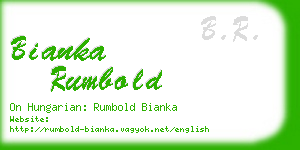 bianka rumbold business card